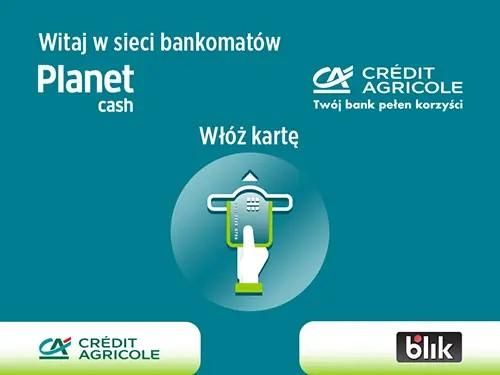 ekran bankomatu Credit Agricole