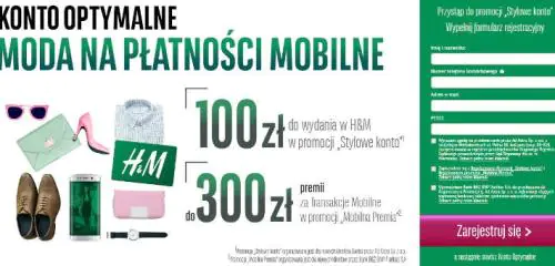 różowe okulary, para butów, torebka, koszula i inne przedmioty, które kupić można za bon do H&M